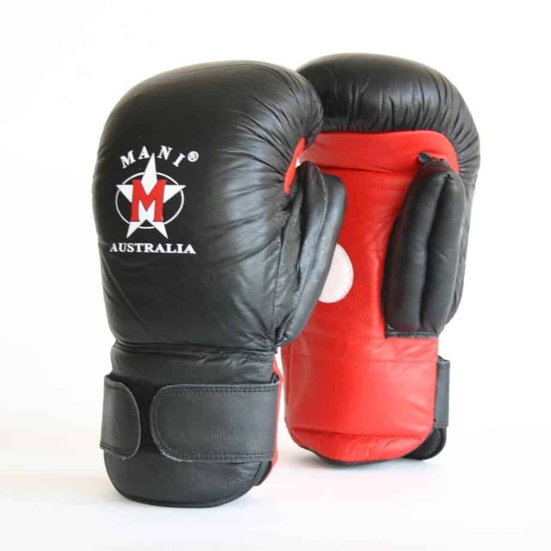 Leather Boxing Mitt Training Punch Pad Kick Hand Target Glove Focus MMA Muay AU